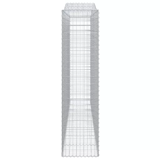 9 db íves horganyzott vas gabion kosár 400x50x200/220 cm