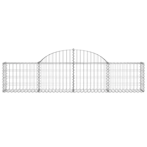 30 db íves horganyzott vas gabion kosár 200x30x40/60 cm