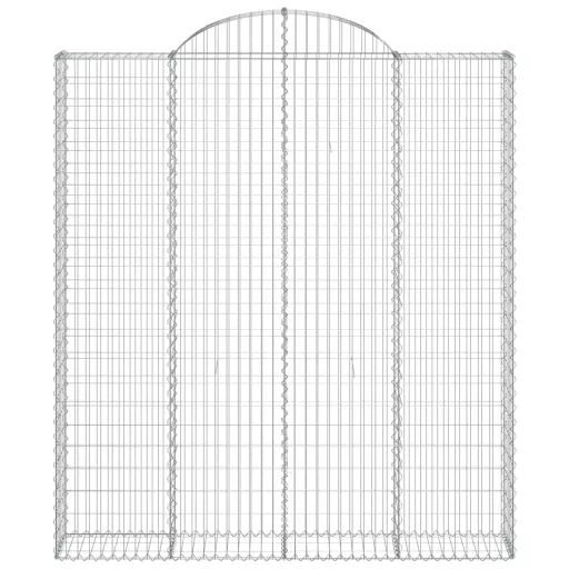 8 db íves horganyzott vas gabion kosár 200x30x220/240 cm