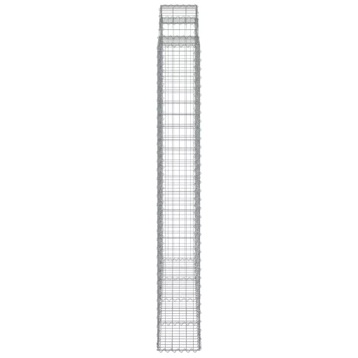 8 db íves horganyzott vas gabion kosár 200x30x220/240 cm