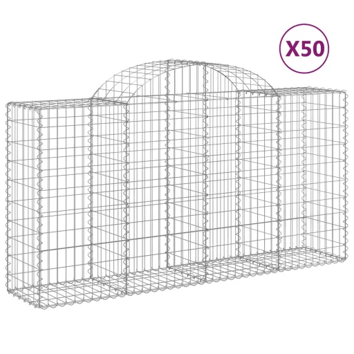 50 db íves horganyzott vas gabion kosár 200x50x100/120 cm