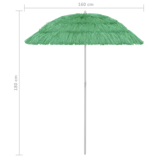 Zöld hawaii stílusú strandnapernyő 180 cm