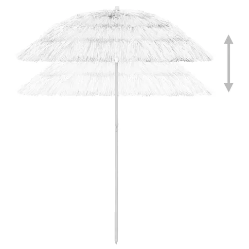 Fehér hawaii stílusú strandnapernyő 180 cm
