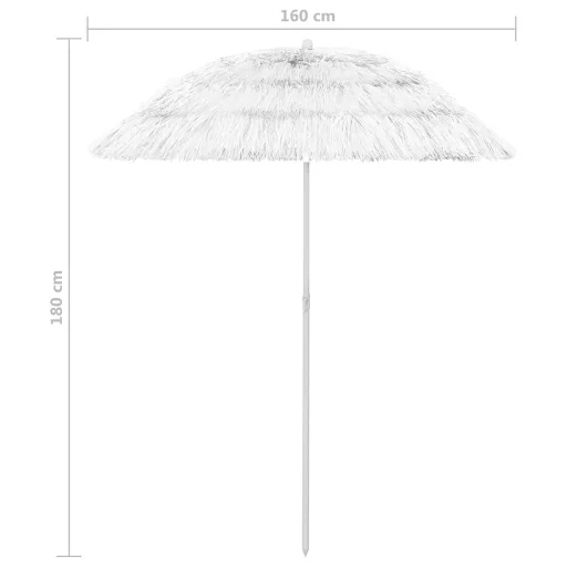 Fehér hawaii stílusú strandnapernyő 180 cm