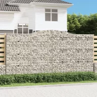 9 db íves horganyzott vas gabion kosár 400x50x200/220 cm