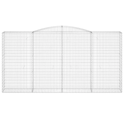 9 db íves horganyzott vas gabion kosár 400x50x200/220 cm