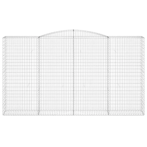 10 db íves horganyzott vas gabion kosár 400x50x220/240 cm