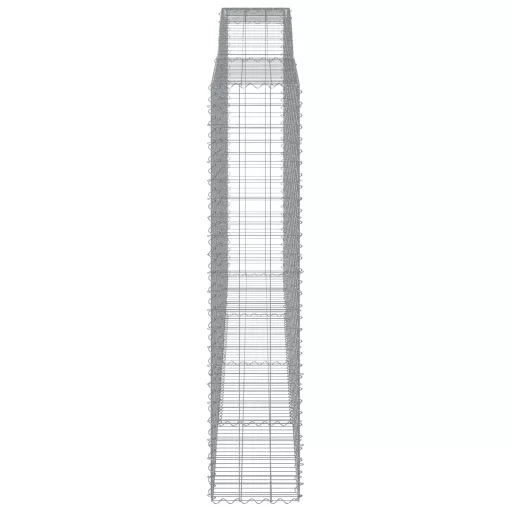 10 db íves horganyzott vas gabion kosár 400x50x220/240 cm