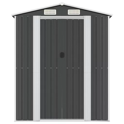 Antracitszürke horganyzott acél kerti fészer 192 x 274 x 223 cm