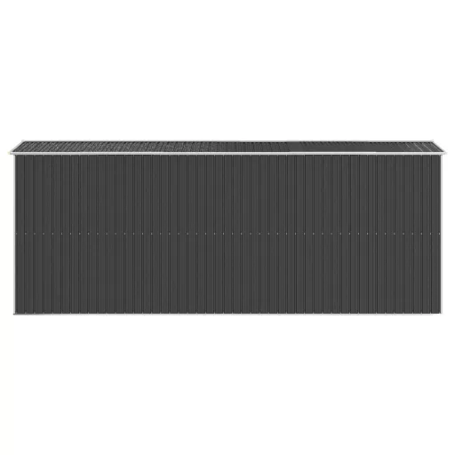 Antracitszürke horganyzott acél kerti fészer 192 x 523 x 223 cm