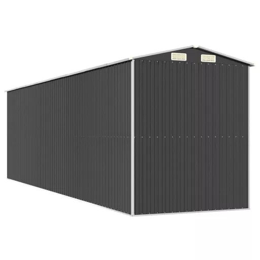 Antracitszürke horganyzott acél kerti fészer 192 x 689 x 223 cm