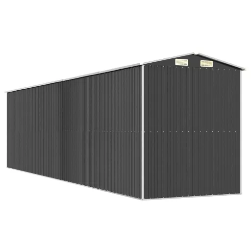 Antracitszürke horganyzott acél kerti fészer 192 x 772 x 223 cm