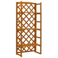   Narancssárga tömör fenyőfa rácsos növényállvány 60x30x140 cm