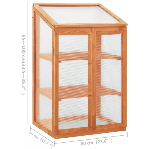 Fenyőfa melegház 60 x 45 x 100 cm