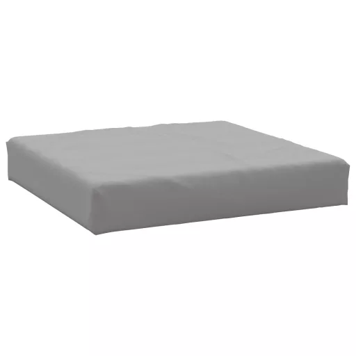 3 db szürke szövet raklapkanapé-párna
