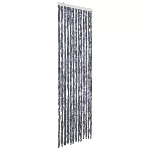 Ezüstszínű zsenília rovarfüggöny 56 x 200 cm