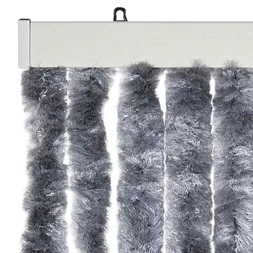 Ezüstszínű zsenília rovarfüggöny 56 x 200 cm