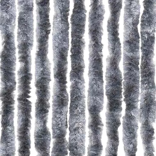 Ezüstszínű zsenília rovarfüggöny 56 x 200 cm