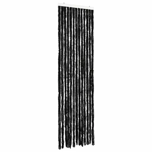 Antracitszürke zsenília rovarfüggöny 56 x 200 cm