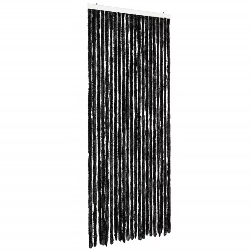 Antracitszürke zsenília rovarfüggöny 90 x 200 cm