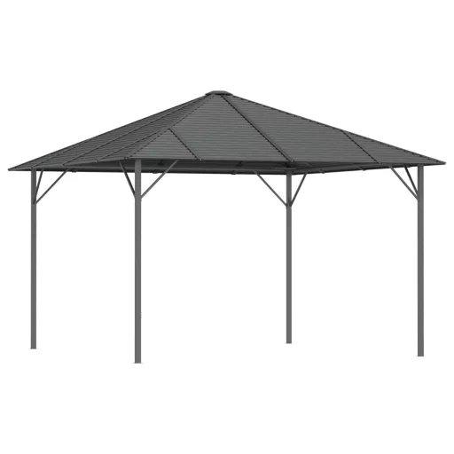 Antracitszürke pavilon tetővel 3 x 3 m