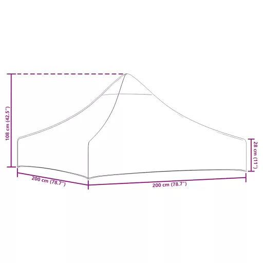 Kék tető partisátorhoz 2 x 2 m 270 g/m²