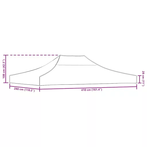 Narancssárga tető partisátorhoz 4 x 3 m 270 g/m²