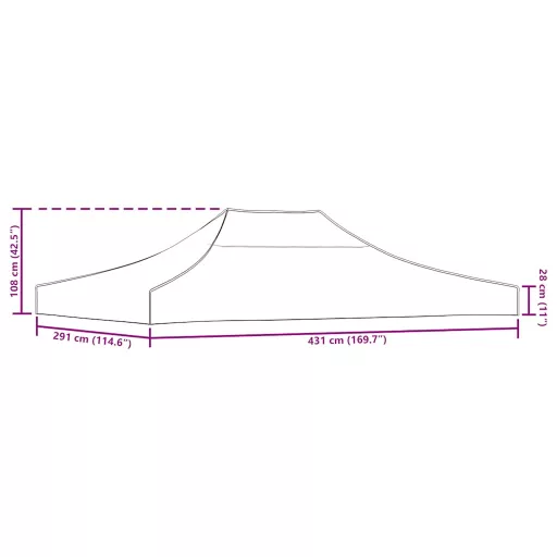 Zöld tető partisátorhoz 4,5 x 3 m 270 g/m²