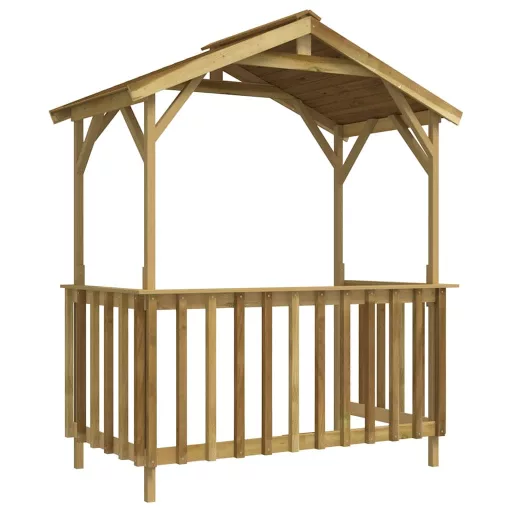 Impregnált fenyőfa grillezőfészer 163,5 x 93 x 210 cm