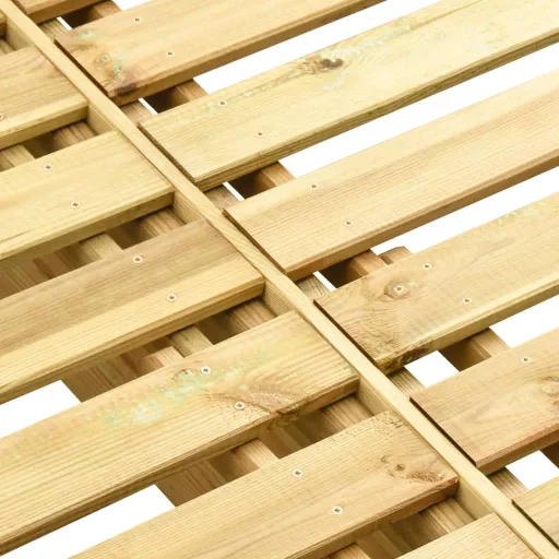 Zöld impregnált fenyőfa kétszemélyes napozóágy