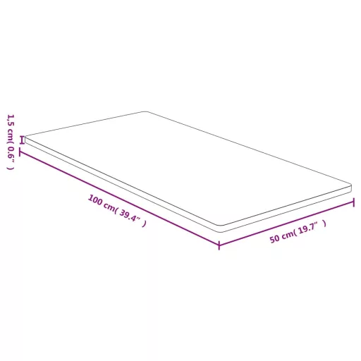 Bambusz asztallap 50 x 100 x 1,5 cm