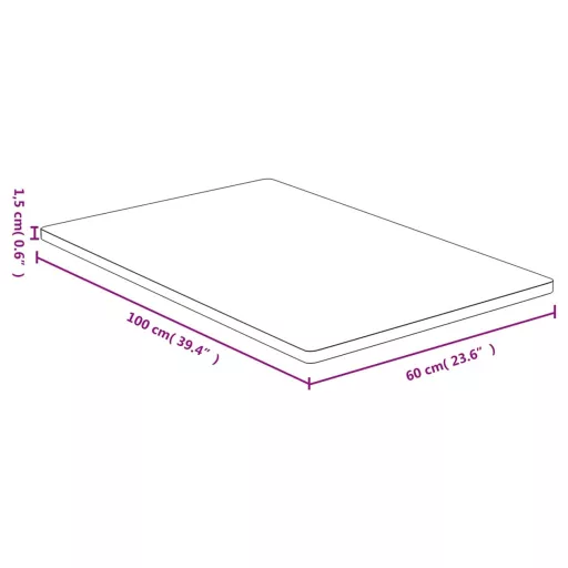 Bambusz asztallap 60 x 100 x 1,5 cm