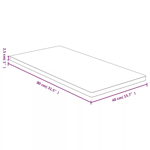 Bambusz asztallap 40 x 80 x 2,5 cm