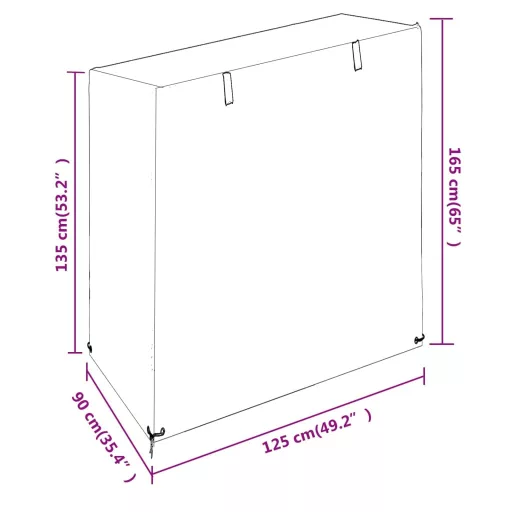 2 db polietilén hintapadhuzat 8 fűzőlyukkal 125x90x135/165 cm