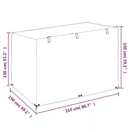 2 db polietilén hintapad huzat 12 fűzőlyukkal 215x150x130/150cm