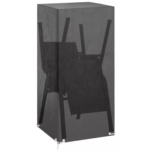 2 db polietilén kerti szék huzat 8 fűzőlyukkal 75 x 70 x 140 cm