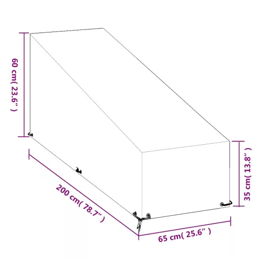 2 db polietilén napozóágyhuzat 12 fűzőlyukkal 200x65x35/60 cm
