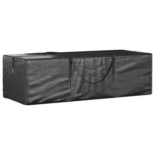 2 db fekete polietilén kerti párnatároló zsák 135x40x55 cm