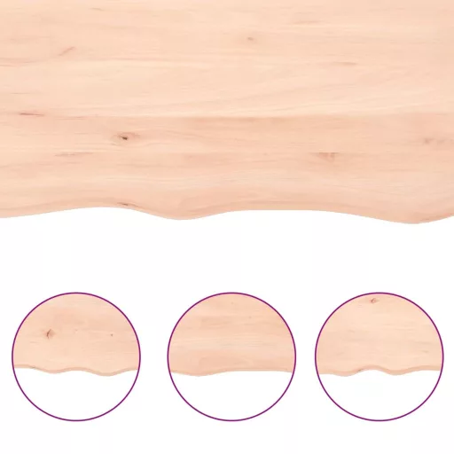 Kezeletlen tömör tölgyfa asztallap 60x50x(2-6) cm