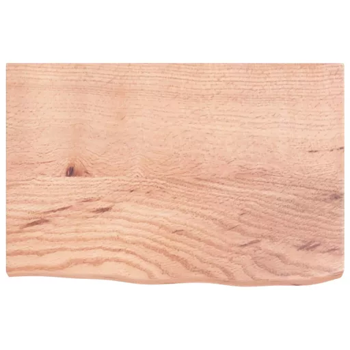 Világosbarna kezelt tömör tölgyfa asztallap 60x40x(2-4) cm