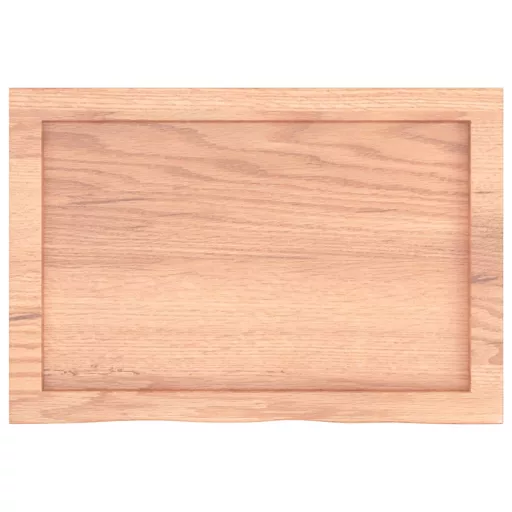 Világosbarna kezelt tömör tölgyfa asztallap 60x40x(2-4) cm