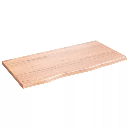 Világosbarna kezelt tömör tölgyfa asztallap 80x40x2 cm