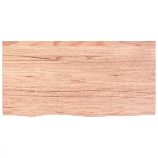 Világosbarna kezelt tömör tölgyfa asztallap 80x40x2 cm