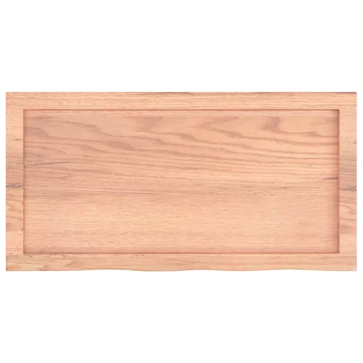 Világosbarna kezelt tömör tölgyfa asztallap 80x40x(2-4) cm