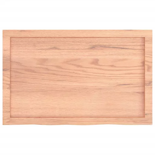Világosbarna kezelt tömör tölgyfa asztallap 80x50x(2-4) cm