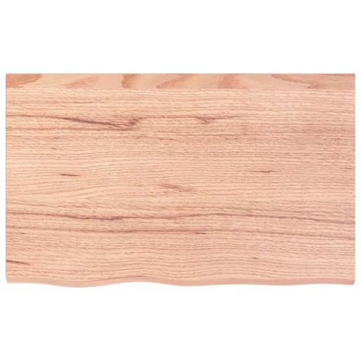Világosbarna kezelt tömör tölgyfa asztallap 80x50x(2-6) cm