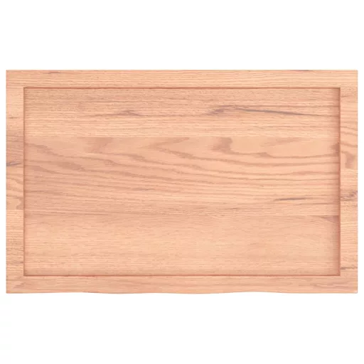 Világosbarna kezelt tömör tölgyfa asztallap 80x50x(2-6) cm