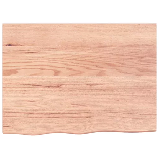 Világosbarna kezelt tömör tölgyfa asztallap 80x60x(2-6) cm