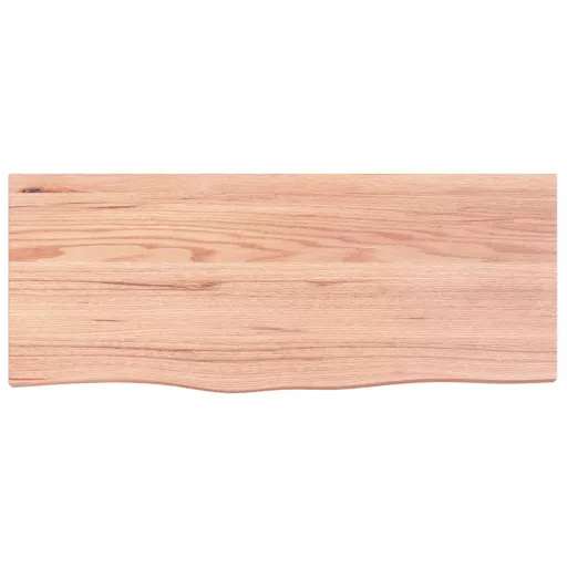 Világosbarna kezelt tömör tölgyfa asztallap 100 x 40 x 2 cm