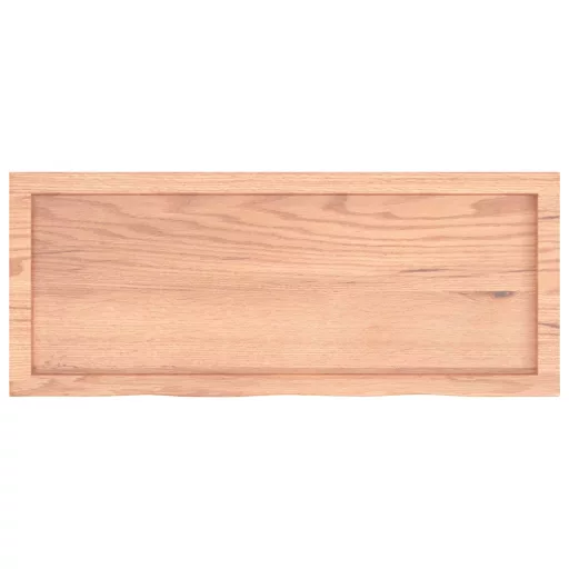 Világosbarna kezelt tömör tölgyfa asztallap 100x40x(2-4) cm